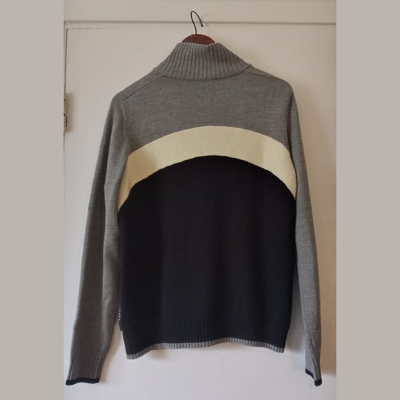 EMPORIO ARMANI - Full zip tri-color cardigan - Sz M-L - Picture 2 of 16